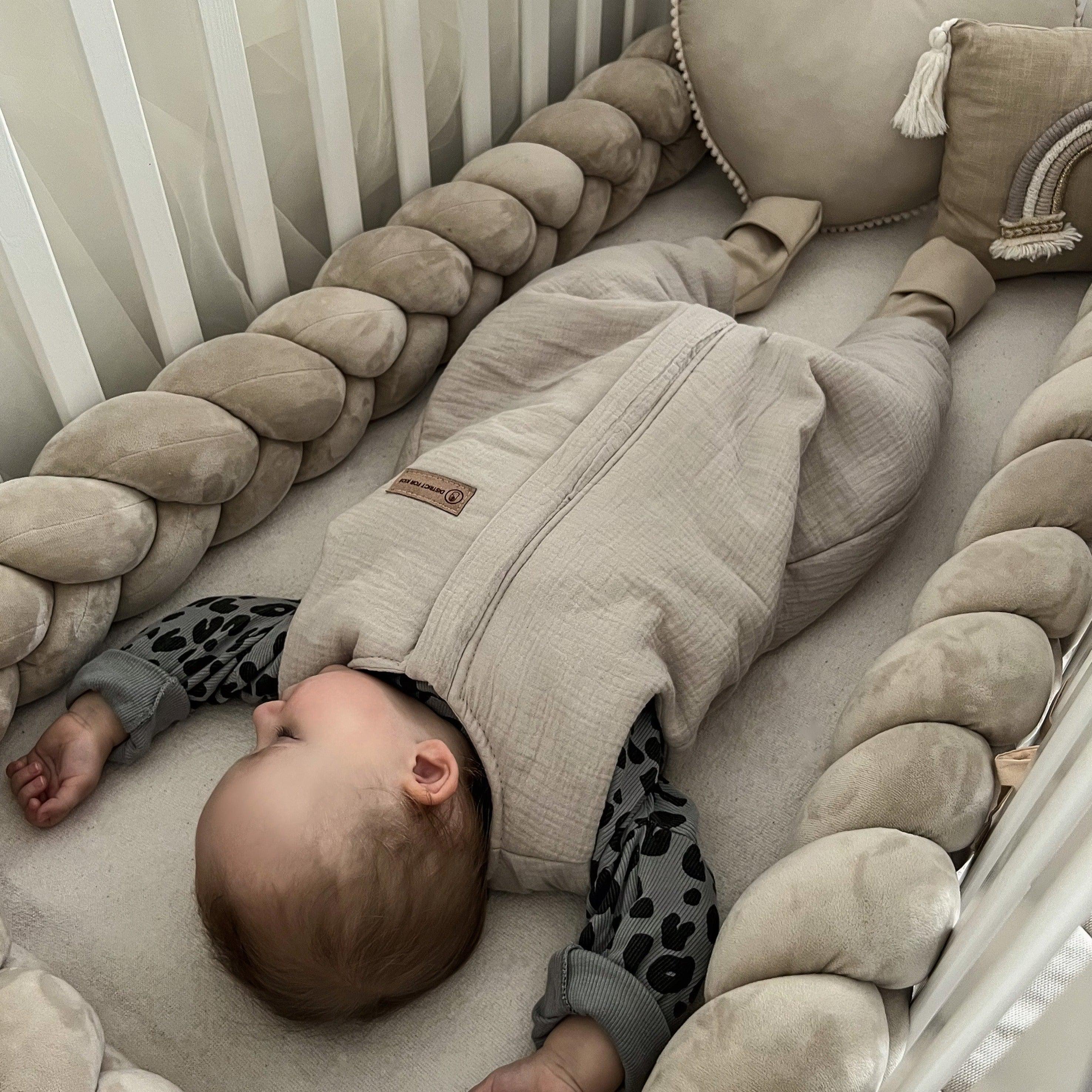 Schlafsack mit Füßen Musselin | 1.0 TOG-Babyschlafsack-District for Kids-Beige-70 cm-1.0 TOG-District for Kids