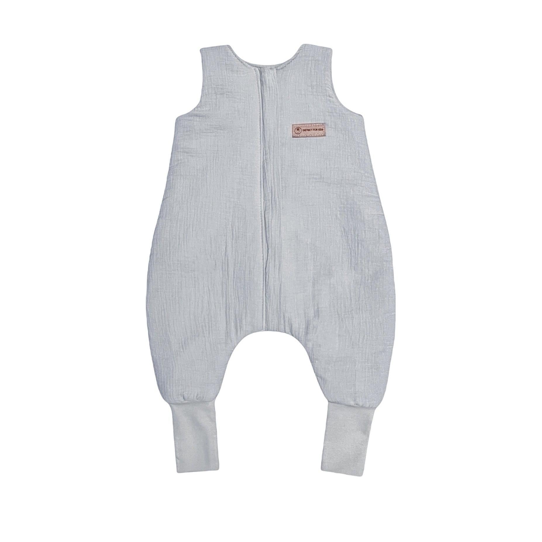 Schlafsack mit Füßen Musselin | 1.0 TOG-Babyschlafsack-District for Kids-Grau-70 cm-1.0 TOG-District for Kids