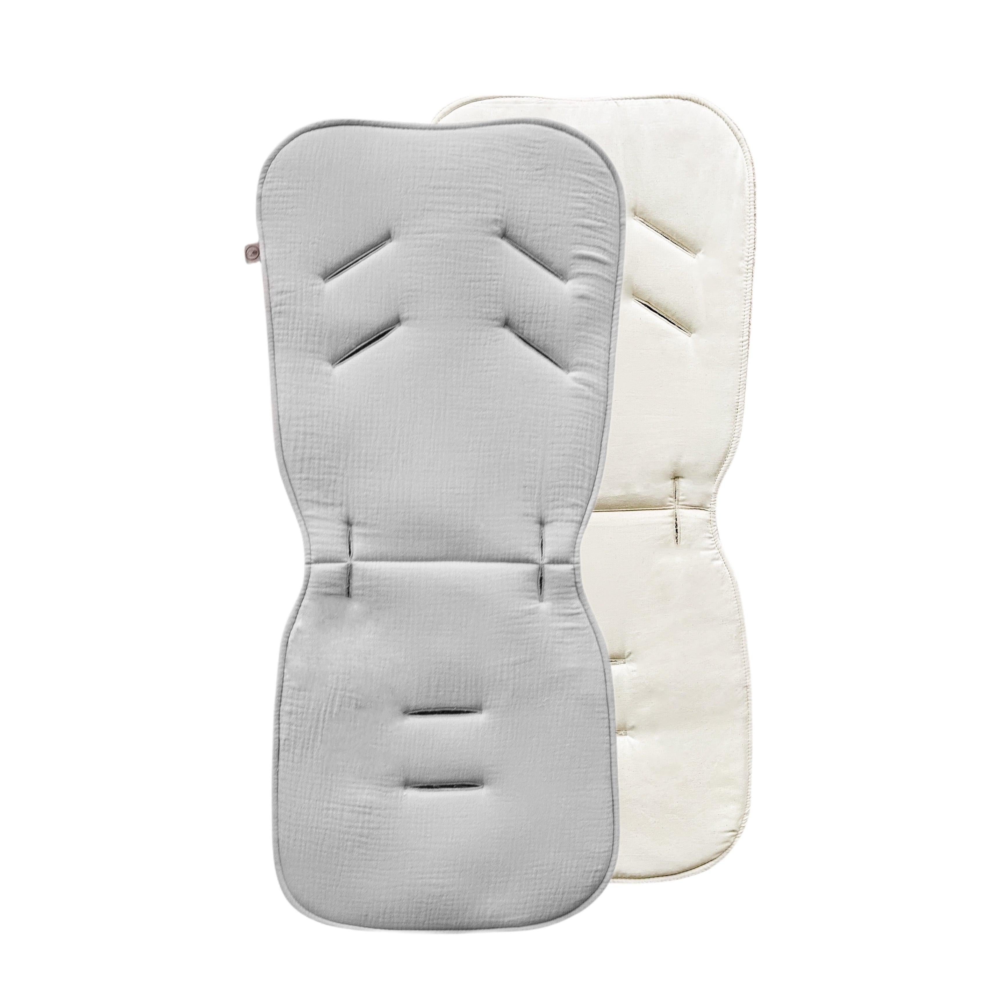 Sitzauflage Universal für den Kinderwagen Musselin - Baumwolle-Einschlagdecke Autoschale-District for Kids-Beige-District for Kids