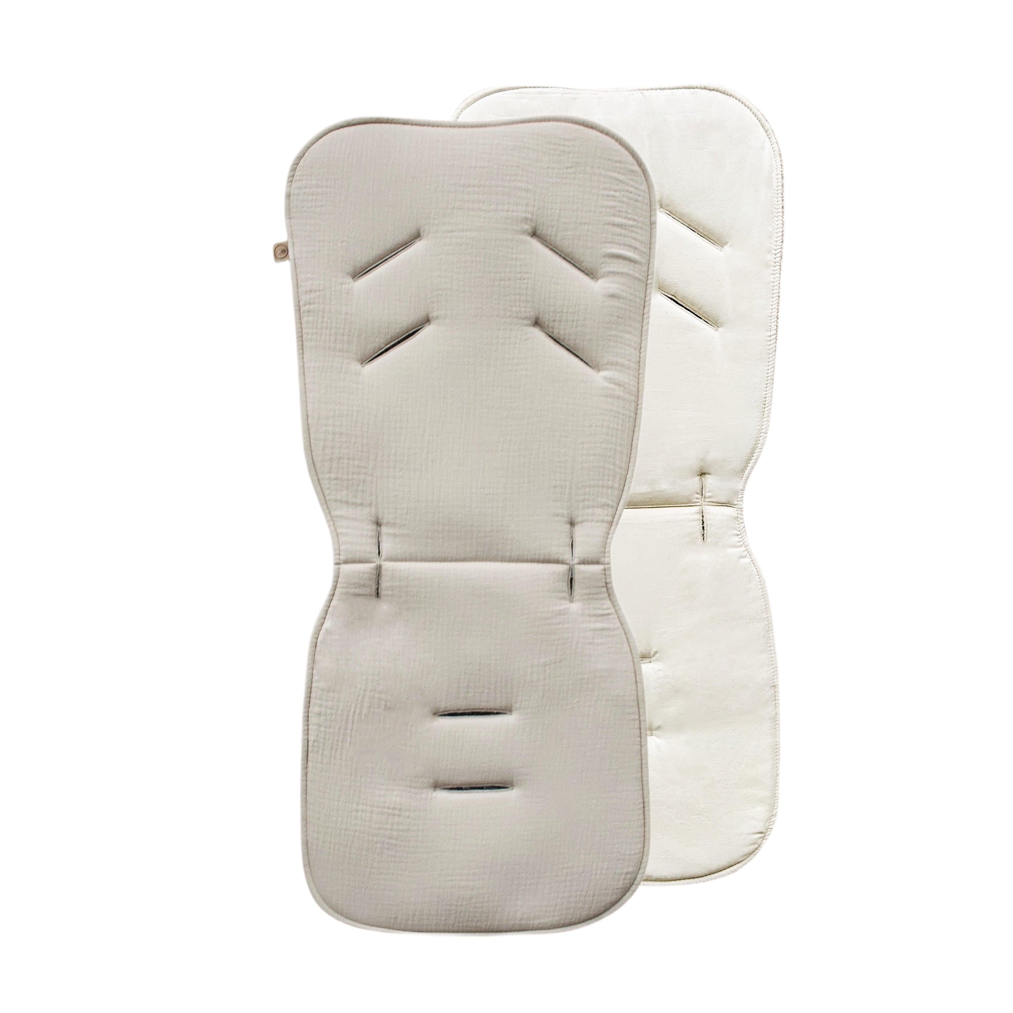Sitzauflage Universal für den Kinderwagen Musselin - Baumwolle-Einschlagdecke Autoschale-District for Kids-Beige-District for Kids