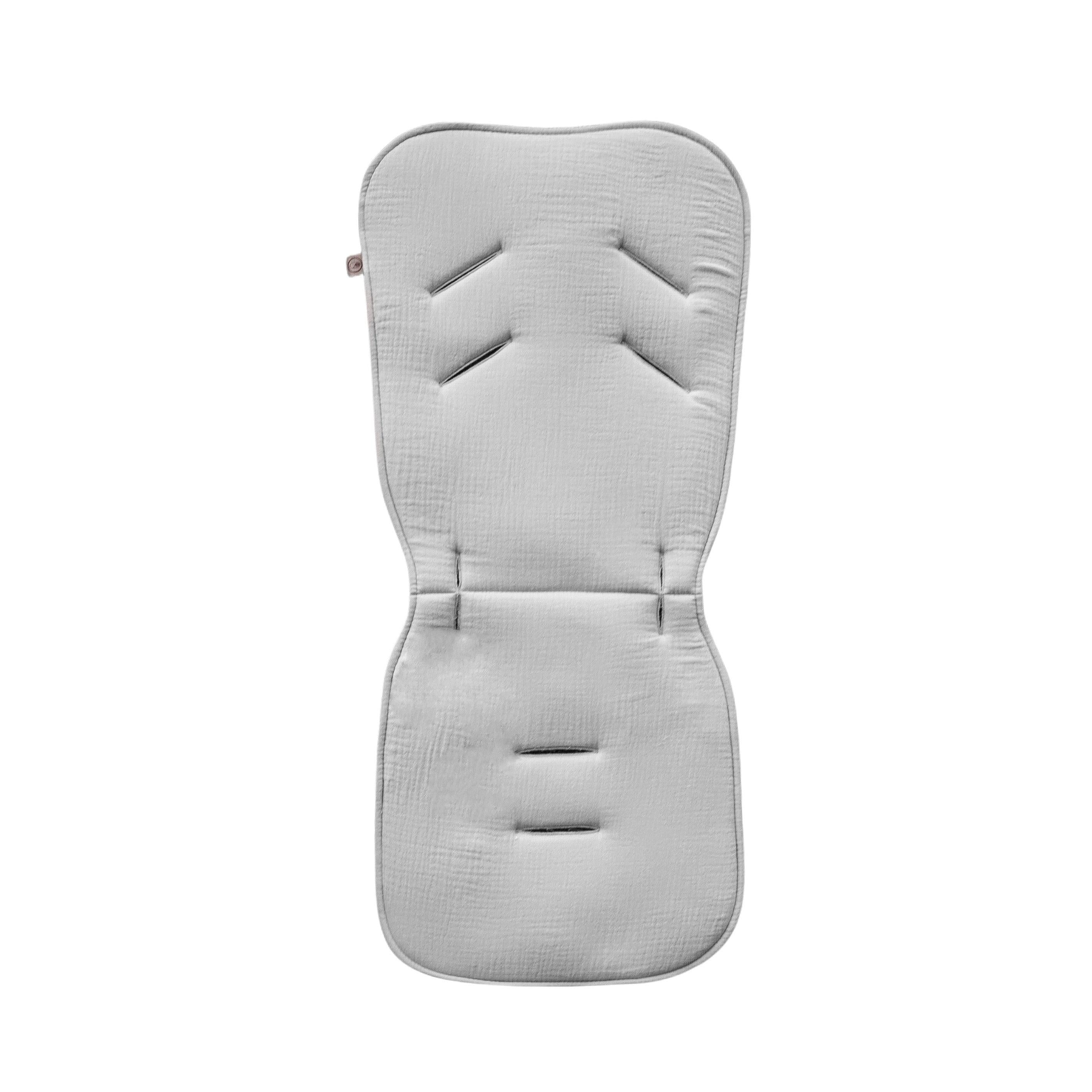 Sitzauflage Universal für den Kinderwagen Musselin - Baumwolle-Einschlagdecke Autoschale-District for Kids-Grau-District for Kids