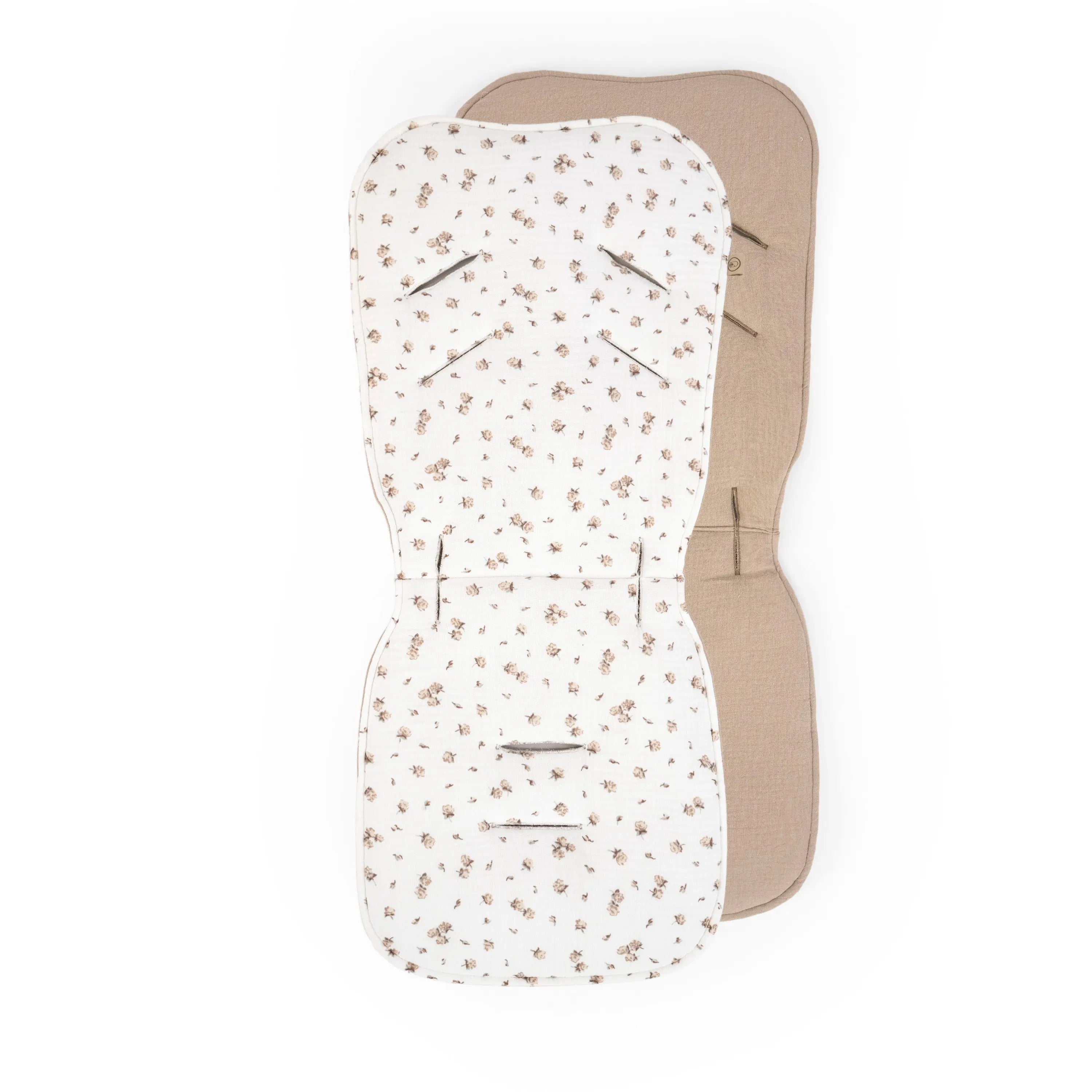 Sitzauflage Musselin Rosen für den Kinderwagen - universell passend District for Kids