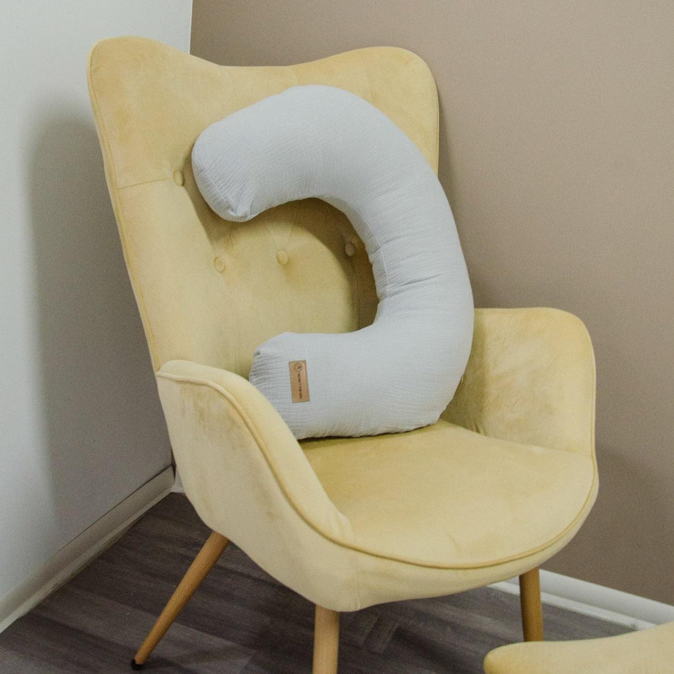 Stillkissen mit abnehmbaren Bezug U-förmig Musselin-Stillkissen-District for Kids-Beige-District for Kids