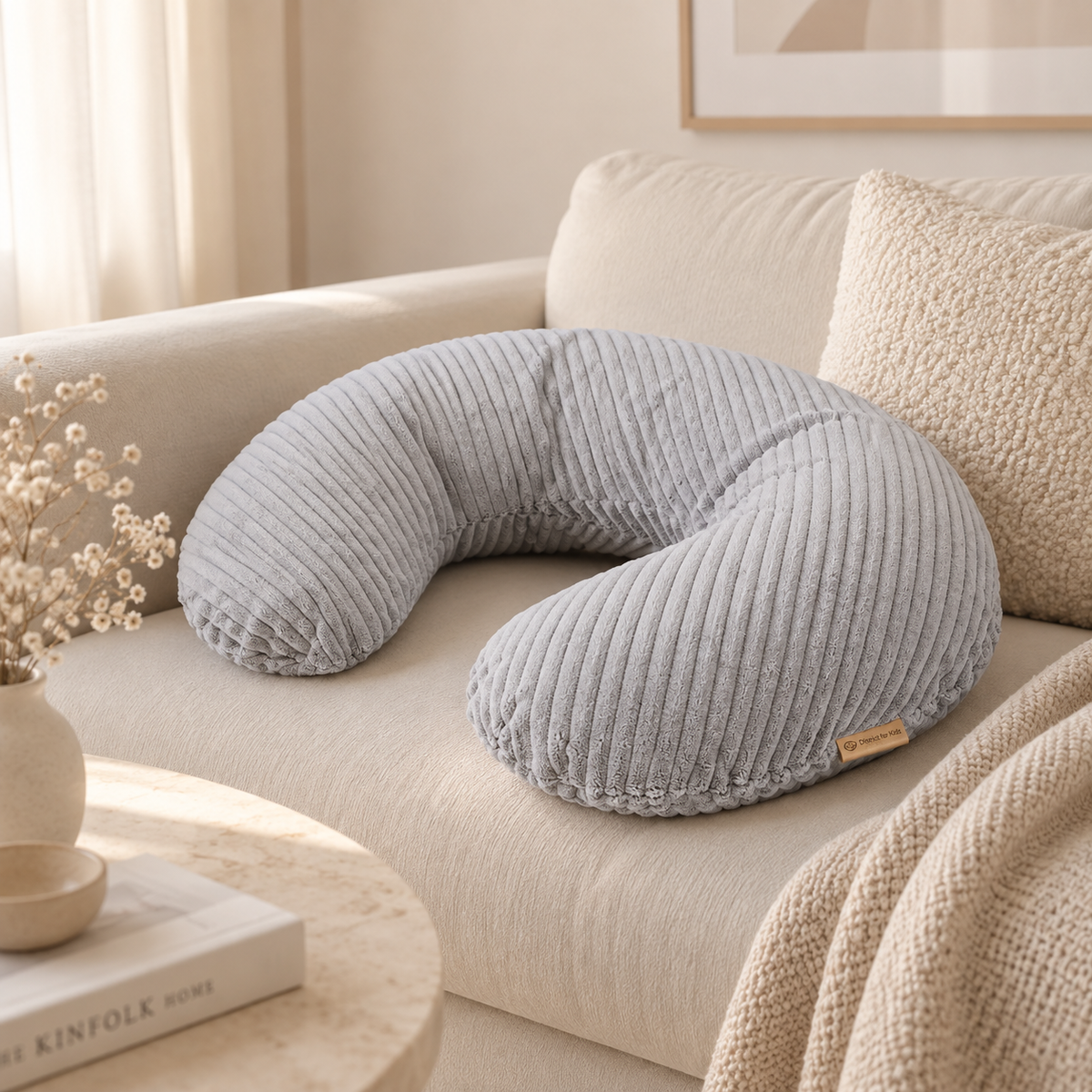Stillkissen cord grau district4kids
