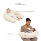 Stillkissen U-Form Teddystoff Bouclé abnehmbaren Bezug – ergonomisch, Oeko-Tex, Halbmond District for Kids