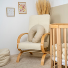 Stillkissen U-Form Teddystoff Boucle mit abnehmbaren Bezug – ergonomisches Mondstillkissen - Stillkissen