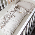 Babyschlafsack Cuddly Musselin mit Schleifen - ganzjähriger Puckschlafsack Babyschlafsack