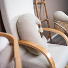 Stillkissen Halbmond Teddystoff Boucle – Komfort Unterstützung & stilvolle Optik - Stillkissen