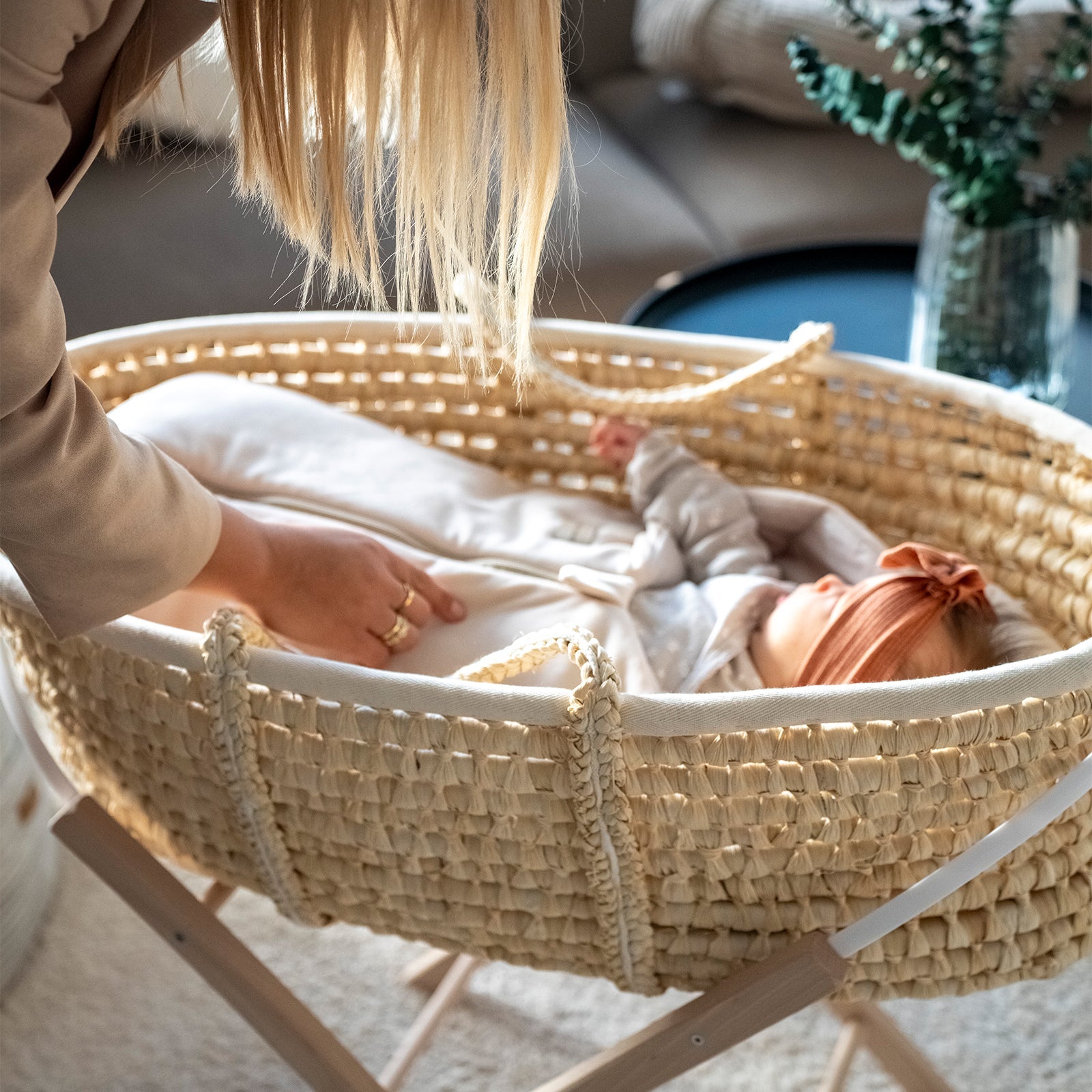 Pucksack Velours mitwachsend – Ganzjahres Babyschlafsack & Einschlafhilfe Pucksack