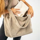 Shopper Mom Bag Cord - Perfekt für den Alltag Kinderwagen Cross Shoulder - Wickeltasche