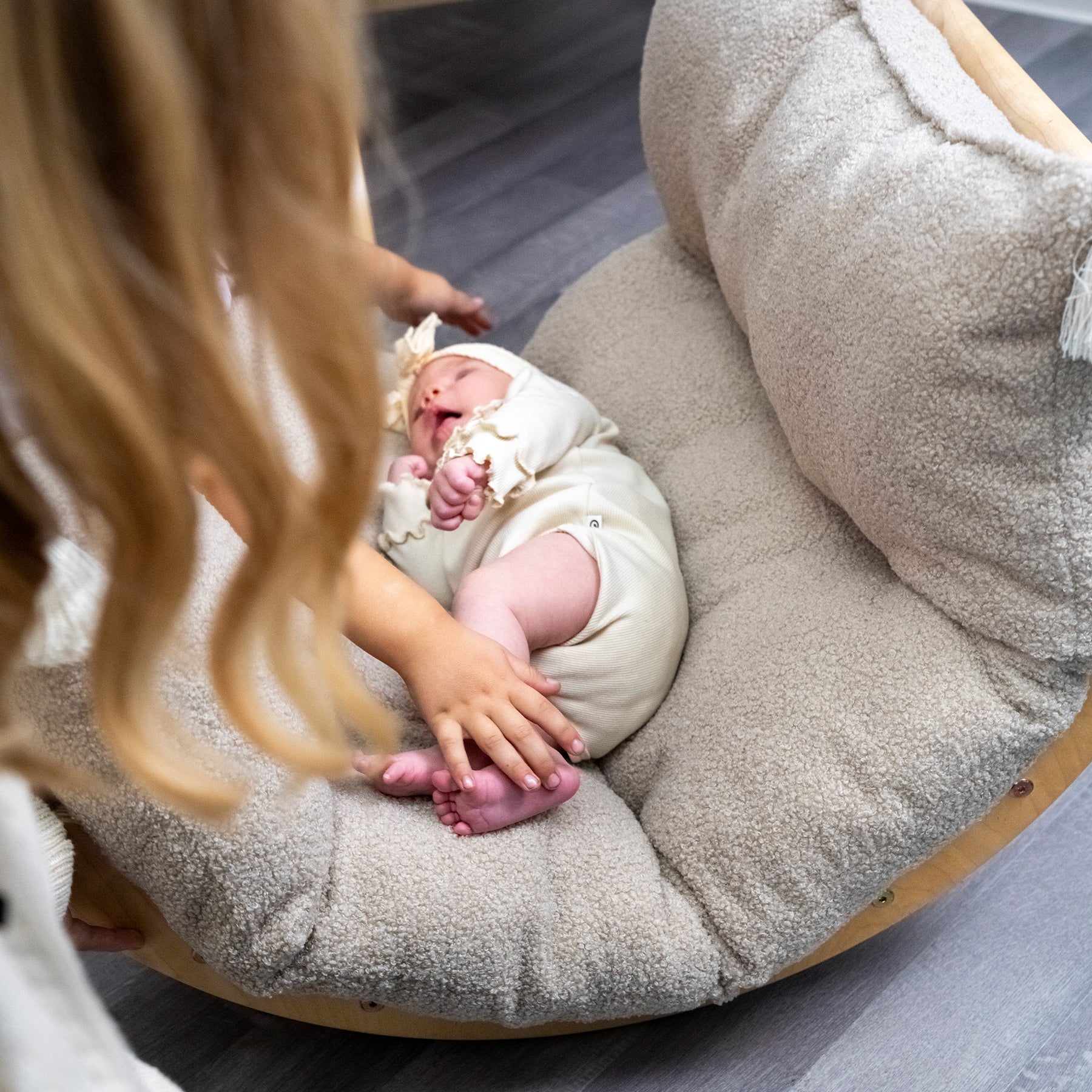 Matratze Bodenmatte Teddystoff Boucle für Kletterbogen Spielezimmer - Baby & Kleinkind