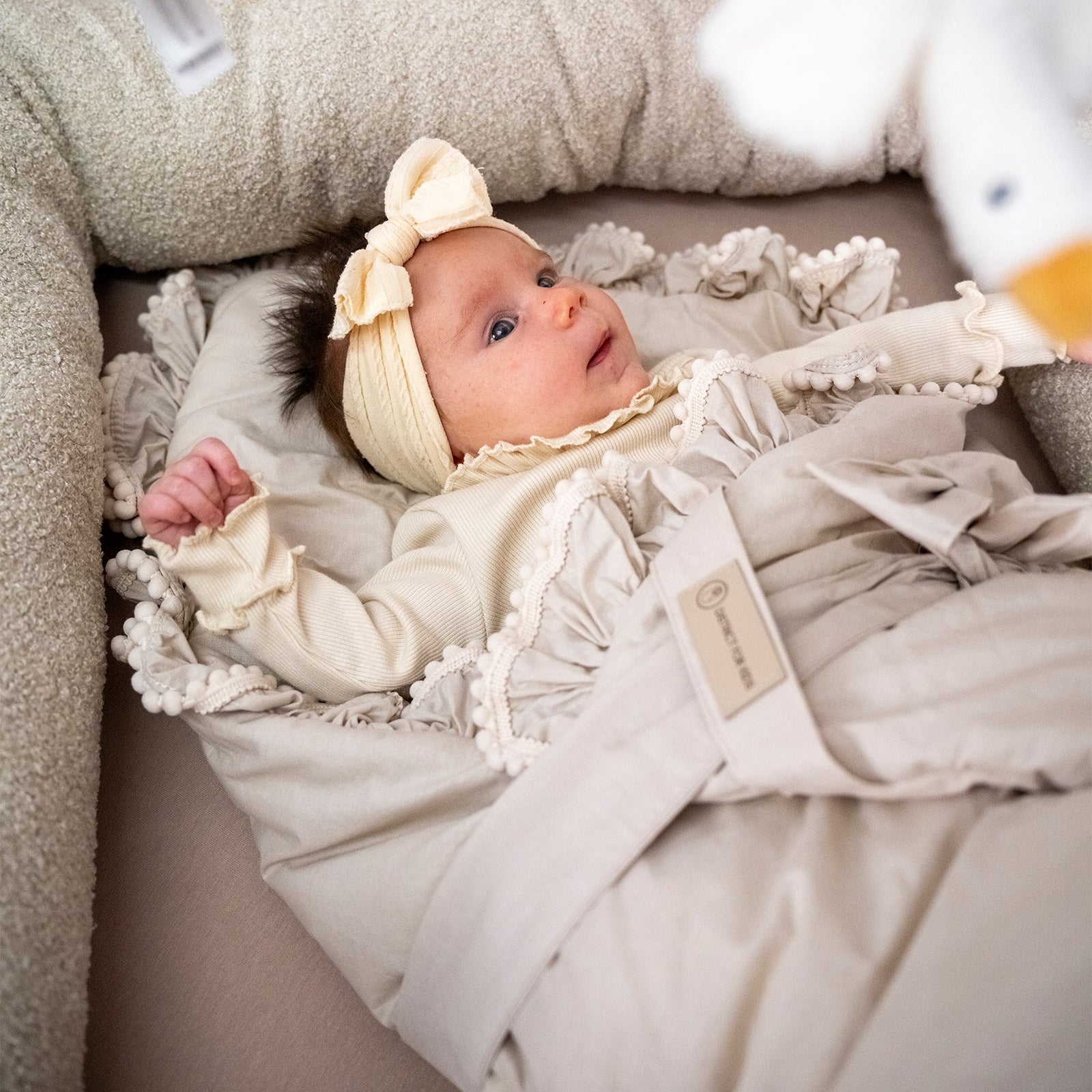 Babyhörnchen Boho für Babys – Puckdecke & Einschlagsdecke - Beige / 2.5 TOG - Einschlagdecke