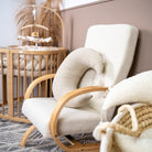 Stillkissen Halbmond Teddystoff Boucle – Komfort Unterstützung & stilvolle Optik - Stillkissen