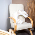 Stillkissen U-Form Musselin Herzen braun mit abnehmbaren Bezug - Herzen braun - Stillkissen