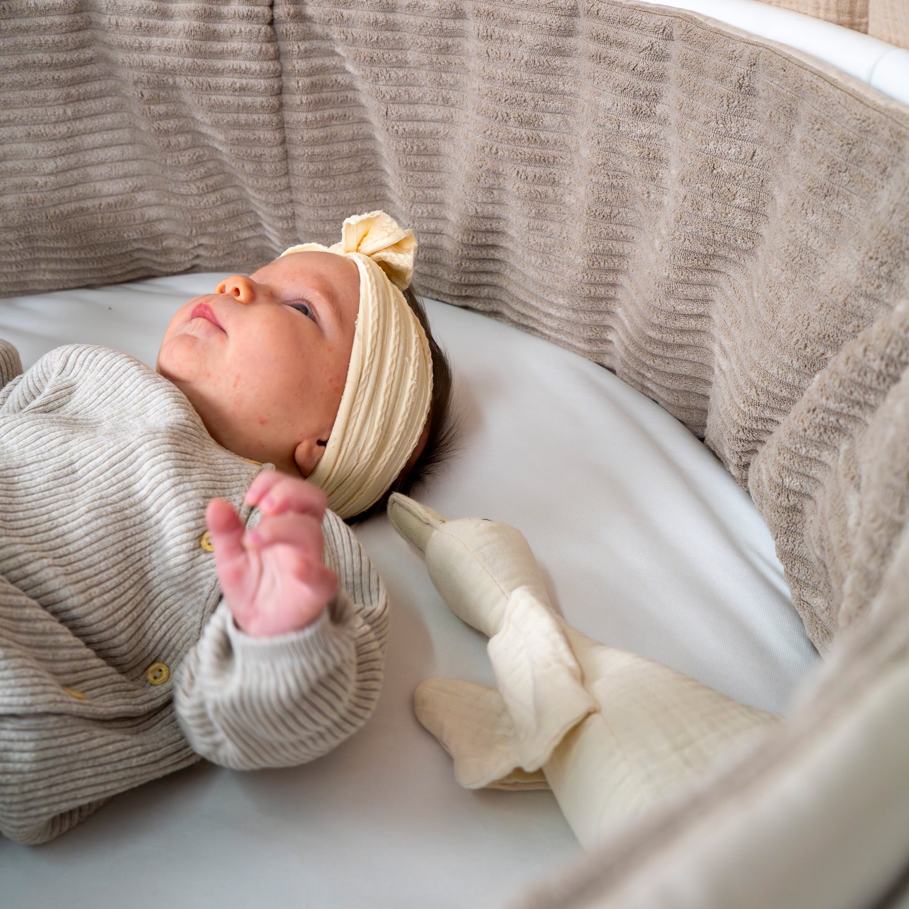 Bettumrandung Cord – Moderne & kuschelige Umrandung für Babybett & Beistellbett - Bettumrandung