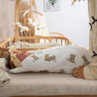 Pucksack Musselin Teddybär mitwachsend – Ganzjahres Babyschlafsack ab Geburt - Pucksack