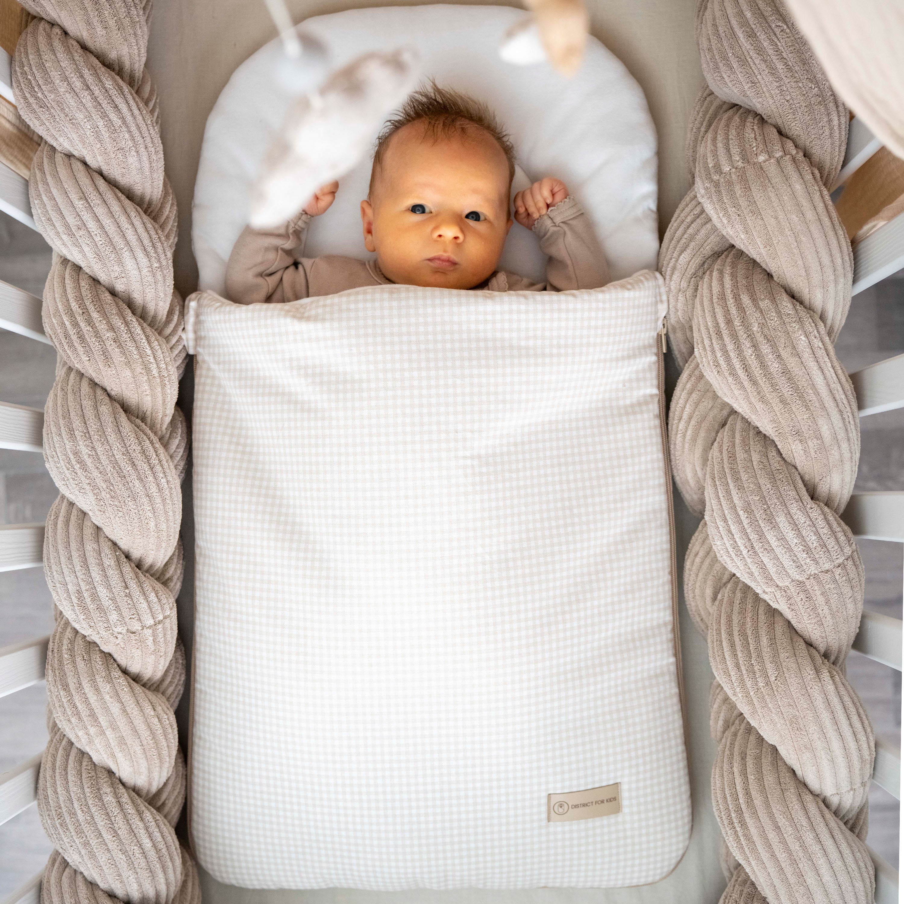 Babyschlafsack Sleepy Baumwolle kariert – Ganzjahresschlafsack - Babyschlafsack