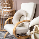 Stillkissen Halbmond Teddystoff Boucle – Komfort Unterstützung & stilvolle Optik - Stillkissen