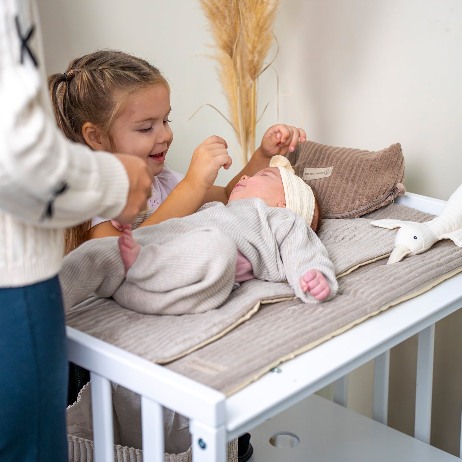 Wickelauflage Cord mit Unterlage – natürlich & kuschelig für dein Baby - Wickelauflage