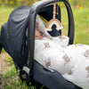 Einschlagdecke Babyschale Teddybär