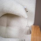 Stillkissen Halbmond Teddystoff Boucle – Komfort Unterstützung & stilvolle Optik - Stillkissen