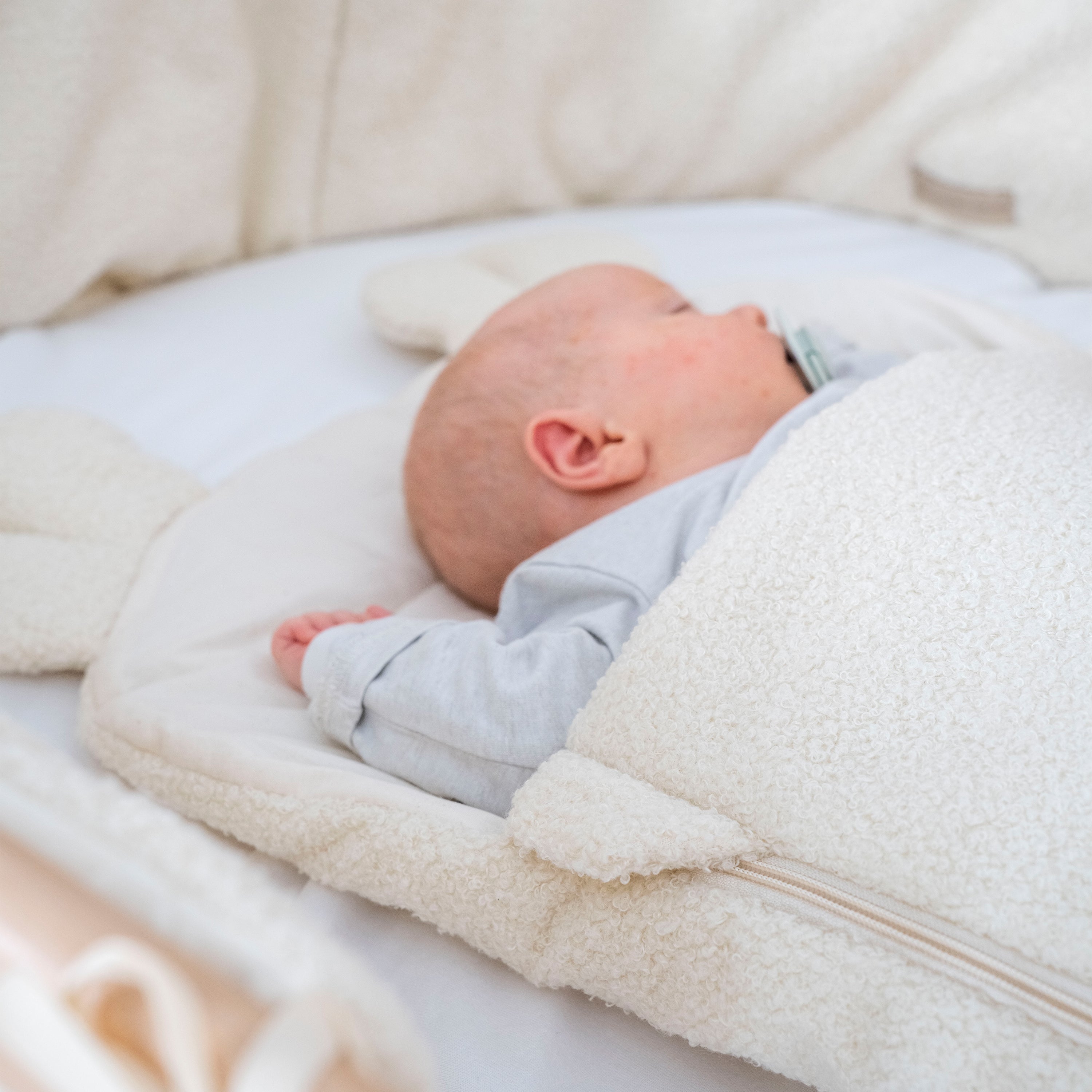 Babyschlafsack Teddyohren Teddy Boucle - kuscheliger Ganzjahresschlafsack - Babyschlafsack
