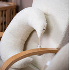 Stillkissen Halbmond Teddystoff Boucle – Komfort Unterstützung & stilvolle Optik - Stillkissen