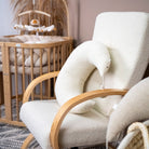 Stillkissen Halbmond Teddystoff Boucle – Komfort Unterstützung & stilvolle Optik - Stillkissen