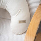 Stillkissen U-Form Bio Baumwolle mit abnehmbarem Bezug - ergonomisches Mondstillkissen - Natur - Stillkissen