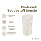 Pucksack Teddystoff Boucle mitwachsend - Nachhaltiger Babyschlafsack - Pucksack