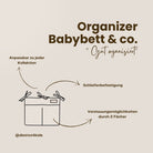 Babybett Organizer Boho - Aufbewahrung fürs Babyzimmer Beige Organizer