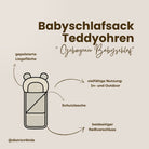Babyschlafsack Teddyohren Teddy Boucle - kuscheliger Ganzjahresschlafsack - Babyschlafsack