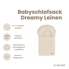 Babyschlafsack Dreamy Leinen – Kuscheliger Ganzjahresschlafsack - Babyschlafsack
