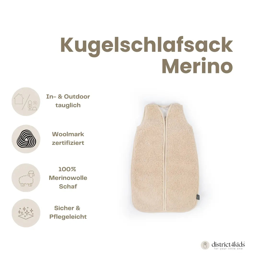 Babyschlafsack Merinowolle Wollwalk, Material Nahaufnahme