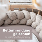 Bettschlange geflochten Teddystoff Bouclé – Kuschelige Bettumrandung - Baby & Kleinkind