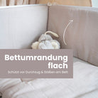 Bettumrandung Musselin für Babybett & Beistellbett – Weich Sicher & Handgefertigt - Bettumrandung