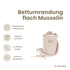 Bettumrandung Musselin für Babybett & Beistellbett – Weich Sicher & Handgefertigt - Bettumrandung