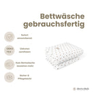 Bettwäsche gebrauchsfertig Musselin Herzen braun – Weich & Atmungsaktiv - Bettwäsche