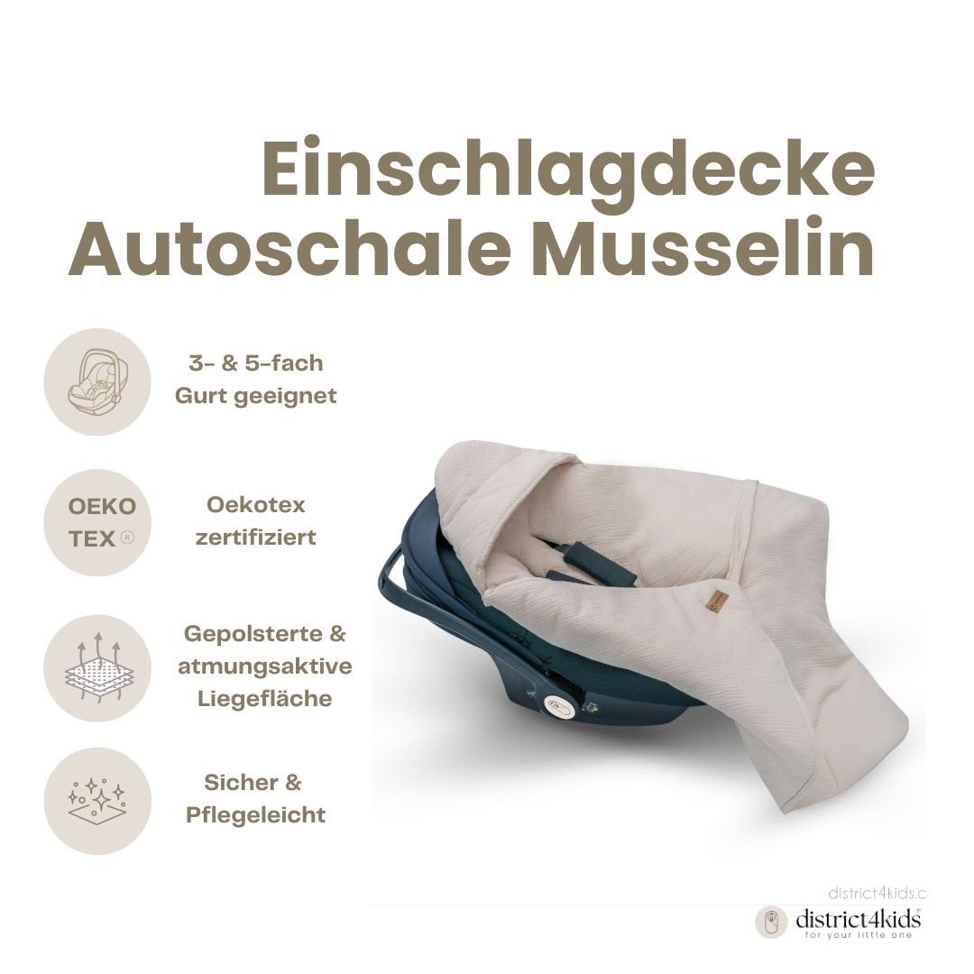 Einschlagdecke Musselin – Perfekt für jede Autoschale - Einschlagdecke Autoschale