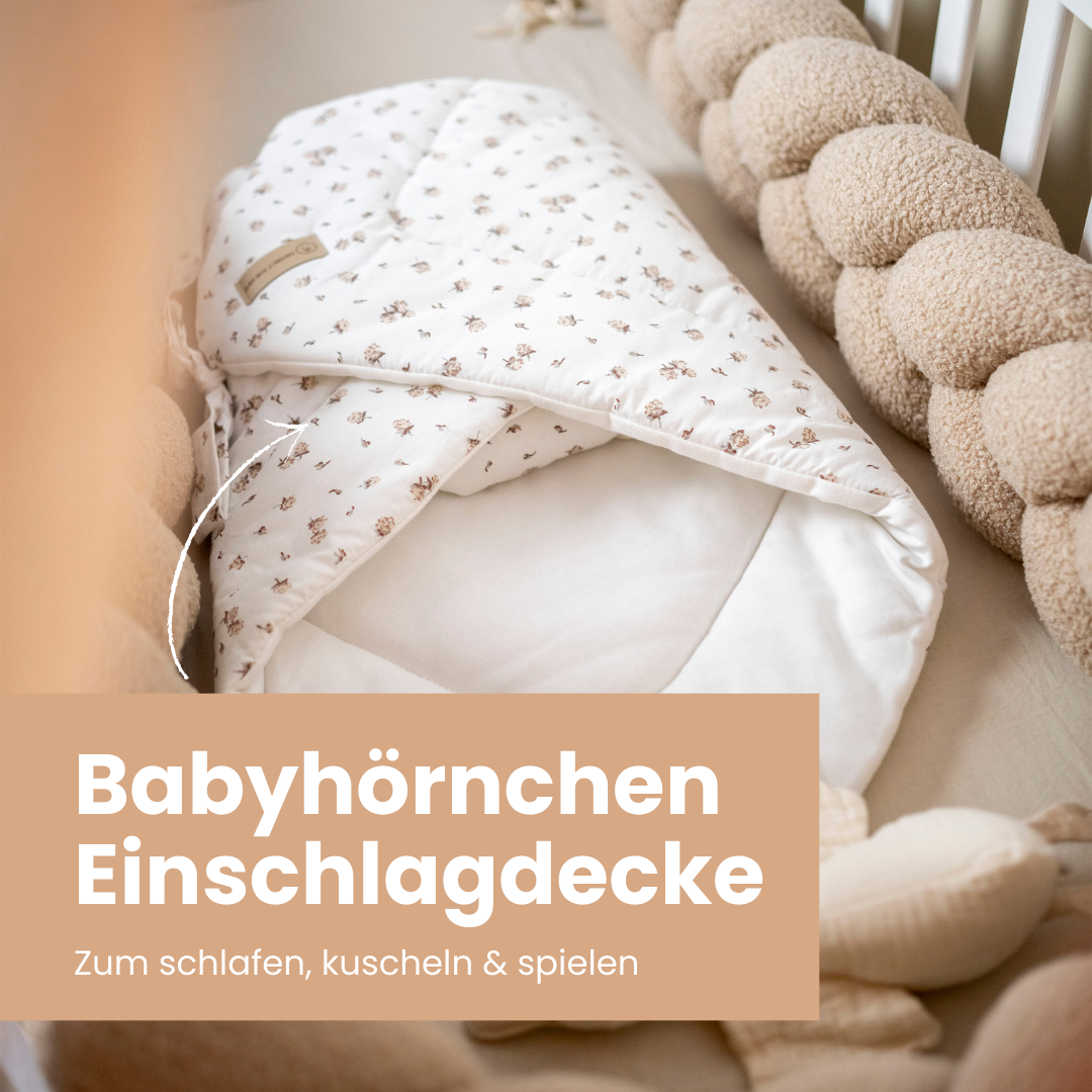 Babyhörnchen Baumwolle Rosen – Puckdecke & Einschlagdecke - Rosen / 2.5 TOG - Babyhörnchen