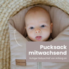 Pucksack Leinen mitwachsend - Atmungsaktiver Babyschlafsack - Pucksack