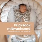 Pucksack Musselin Leopard mitwachsend - Ganzjahres Babyschlafsack - Pucksack