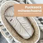 Pucksack Velours mitwachsend – Ganzjahres Babyschlafsack & Einschlafhilfe Pucksack