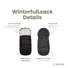 Winterfußsack wasserabweisend mit Fell – für Kinderwagen Winterfußsack