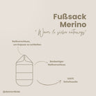 Winterfußsack Schlafsack Merinowolle – für Babywanne & Kinderwagen Winterfußsack