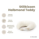 Stillkissen Halbmond Teddystoff Boucle – Komfort Unterstützung & stilvolle Optik - Stillkissen