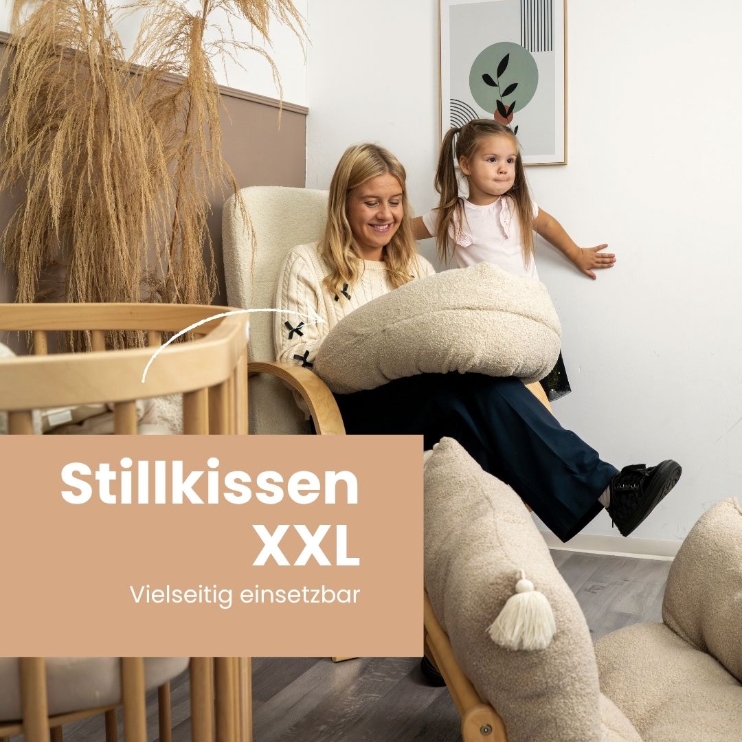 Stillkissen & Schwangerschaftskissen Bouclé Teddy XXL – ergonomisch weich & vielseitig - Stillkissen