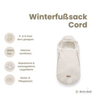 Winterfußsack Cord – warm & stylisch für Kinderwagen & Autoschale - Winterfußsack