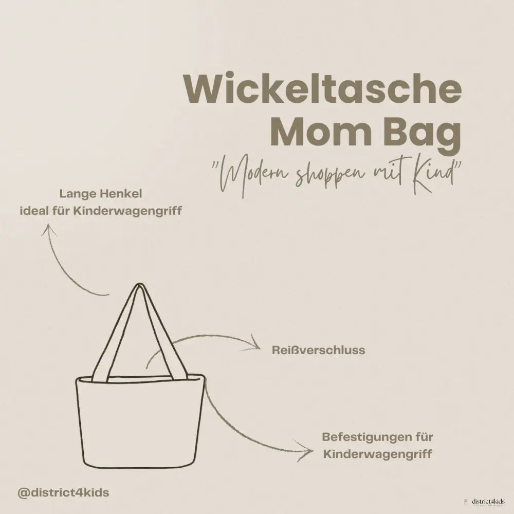 Wickeltasche Cord für den Kinderwagen - Mom bag - Wickeltasche