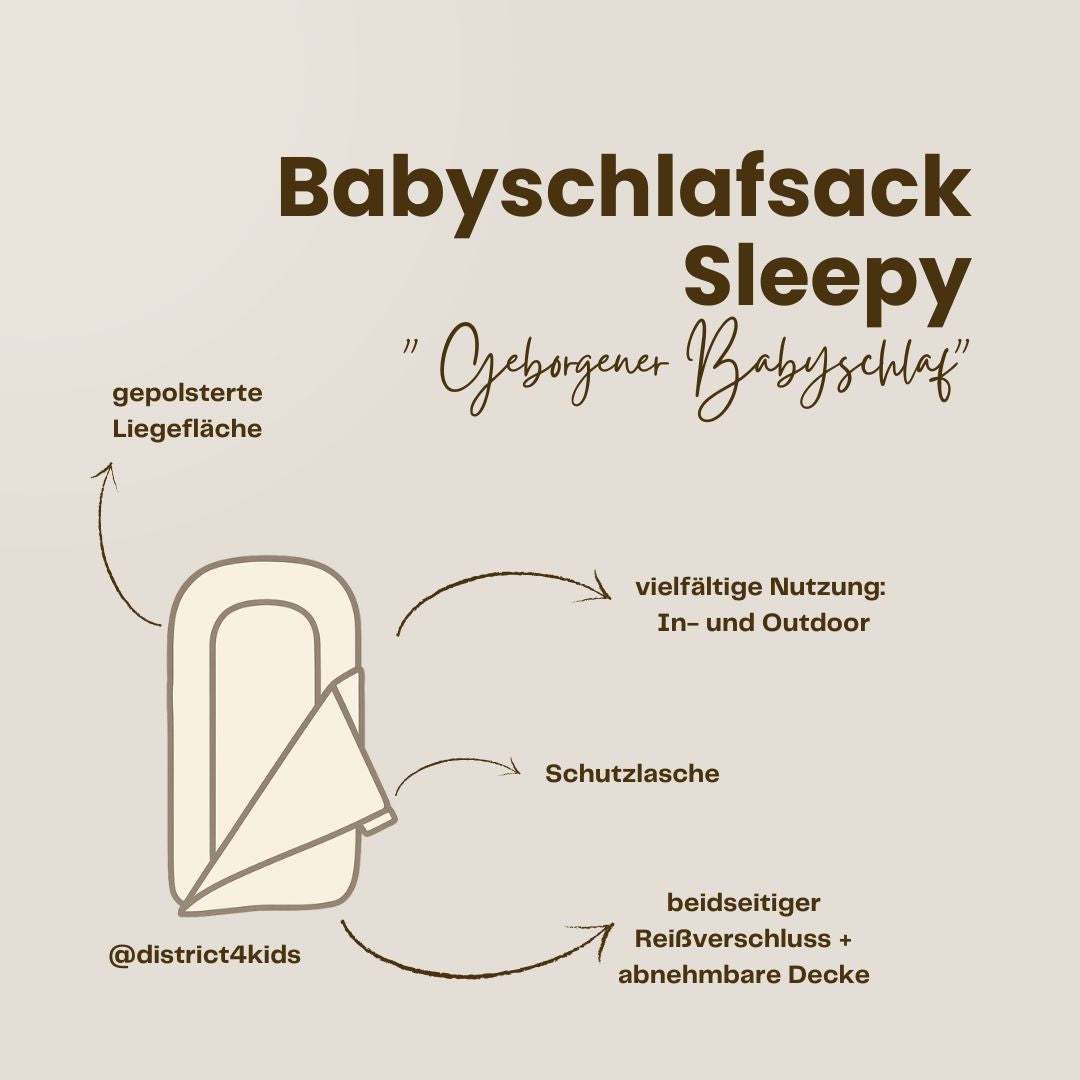 Babyschlafsack Sleepy Teddystoff Boucle - kuscheliger Ganzjahresschlafsack - Babyschlafsack